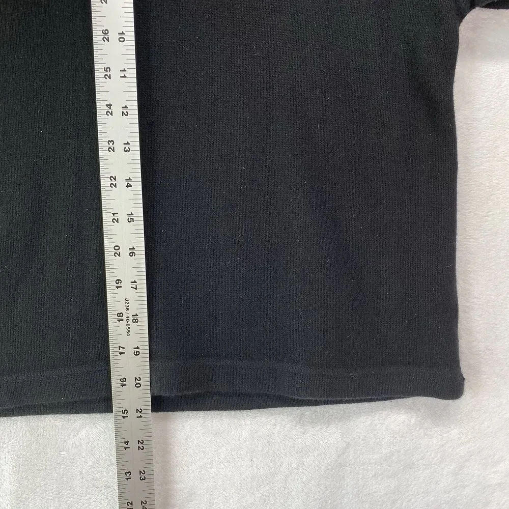 J. Crew Sweater Womens Medium lambs wool collar v-neck‎ black